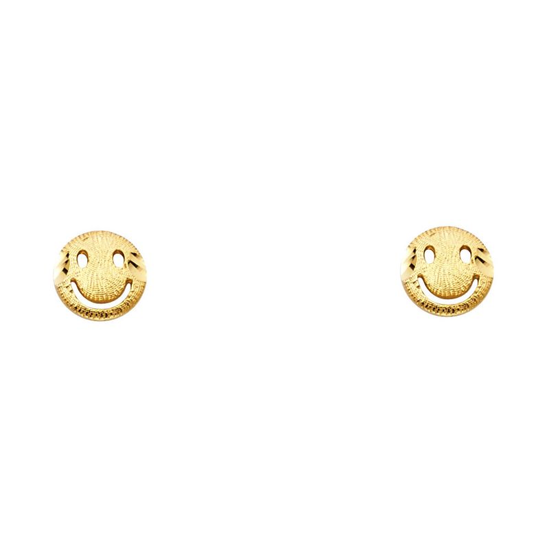 14KY Small Smallile Post Earrings