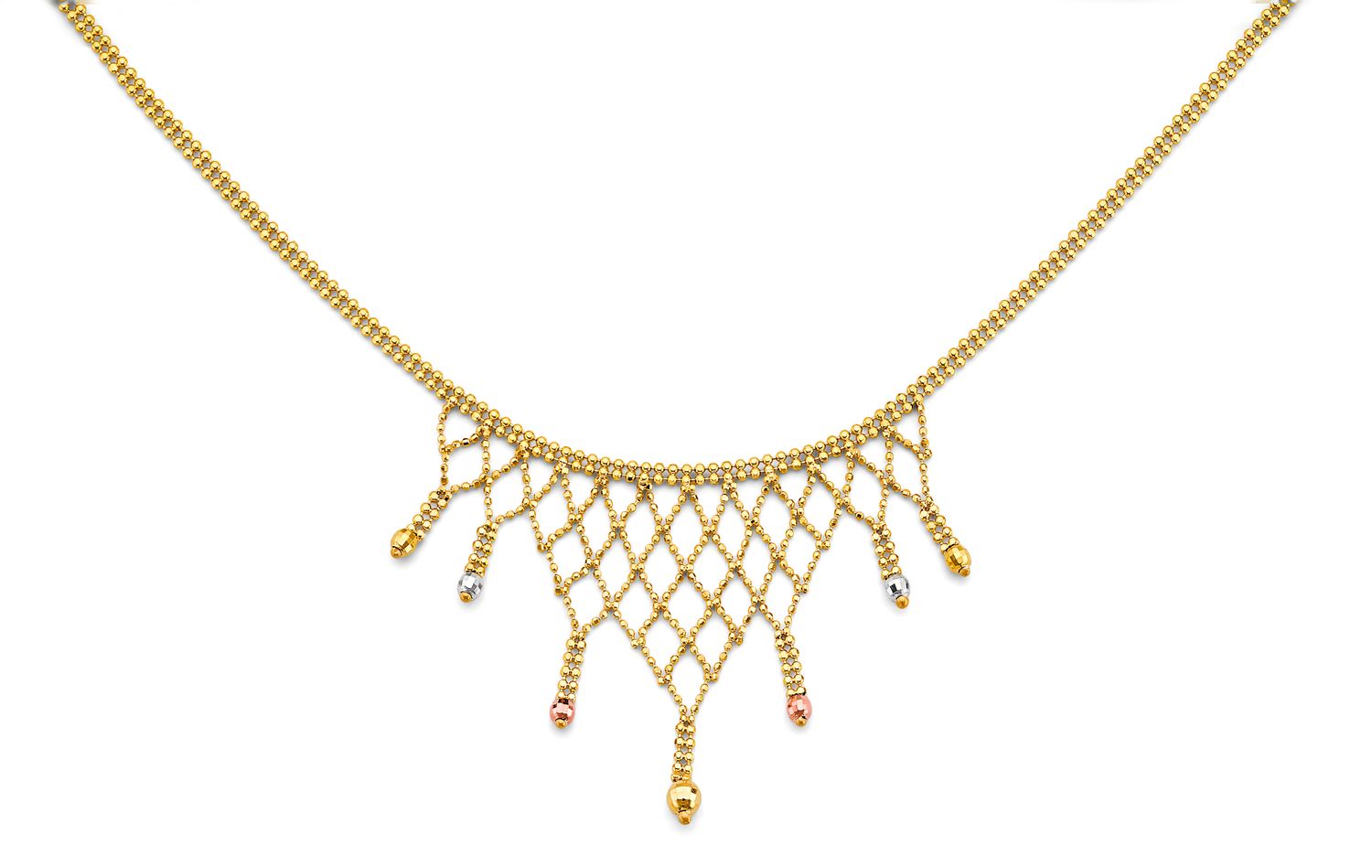 14K 3C Beaded Necklace