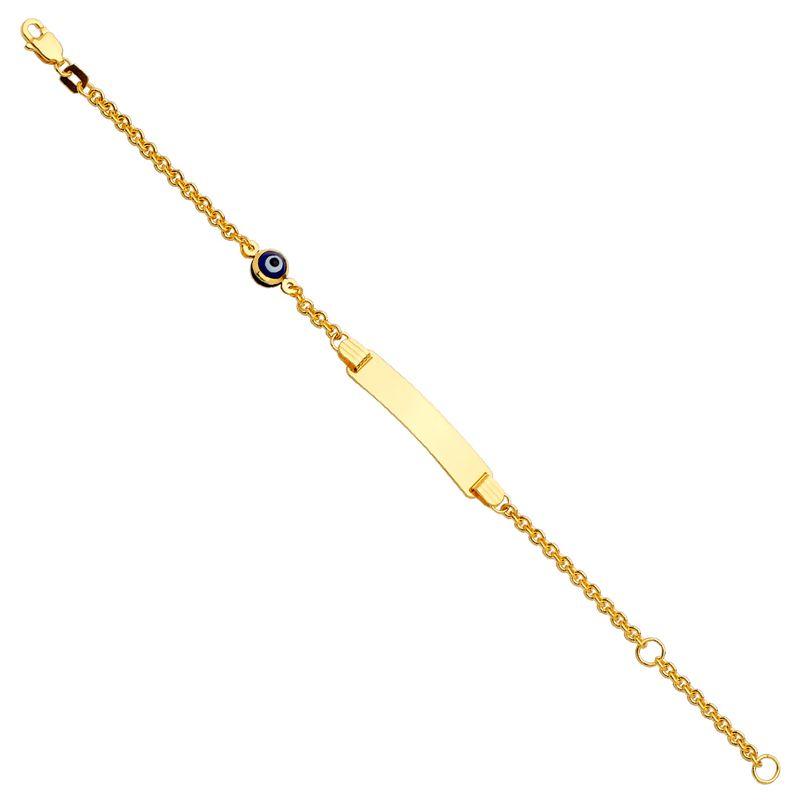 14KY Baby ID Bracelet with EvilEye