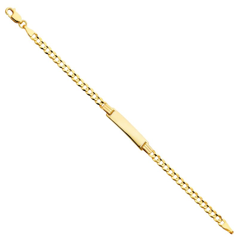 14KY Cuban 100 Baby ID Bracelet