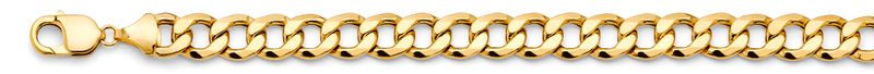 14KY 10.9mm Hollow Bevelled Curb Chain