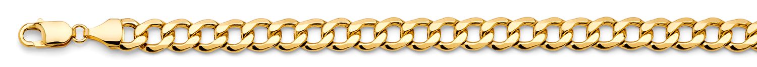 14KY 8.9mm Hollow Bevelled Curb Chain