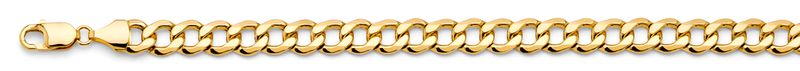 14KY 8.9mm Hollow Bevelled Curb Chain