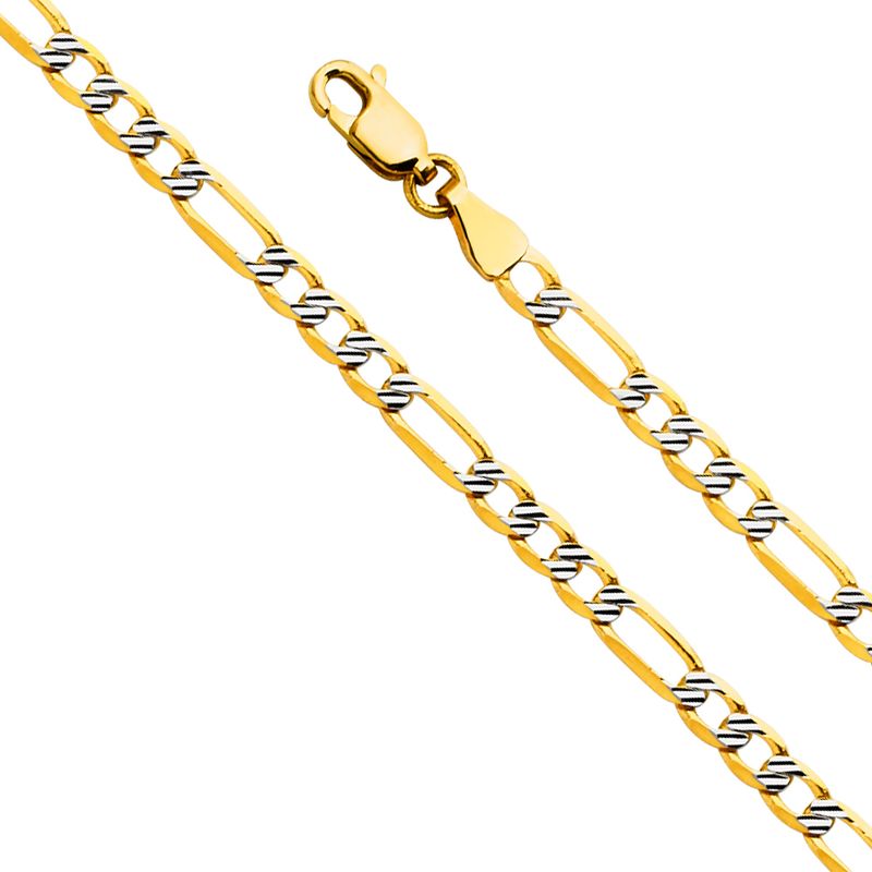 14KY 3.8mm Figaro 3+1 Fancy WP 100