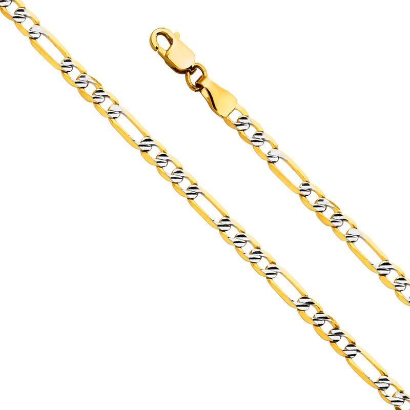 14KY 3.1mm Figaro 3+1 Fancy WP 080