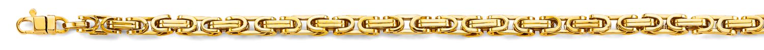 14KY 5mm Hollow Fancy Byzantine Chain