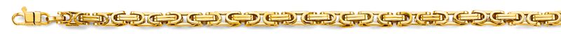 14KY 5mm Hollow Fancy Byzantine Chain