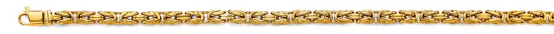 14KY 4.4mm Hollow Round Byzantine Chain
