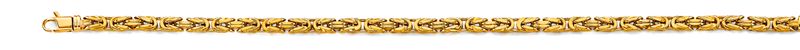 14KY 3.5mm Hollow Round Byzantine Chain
