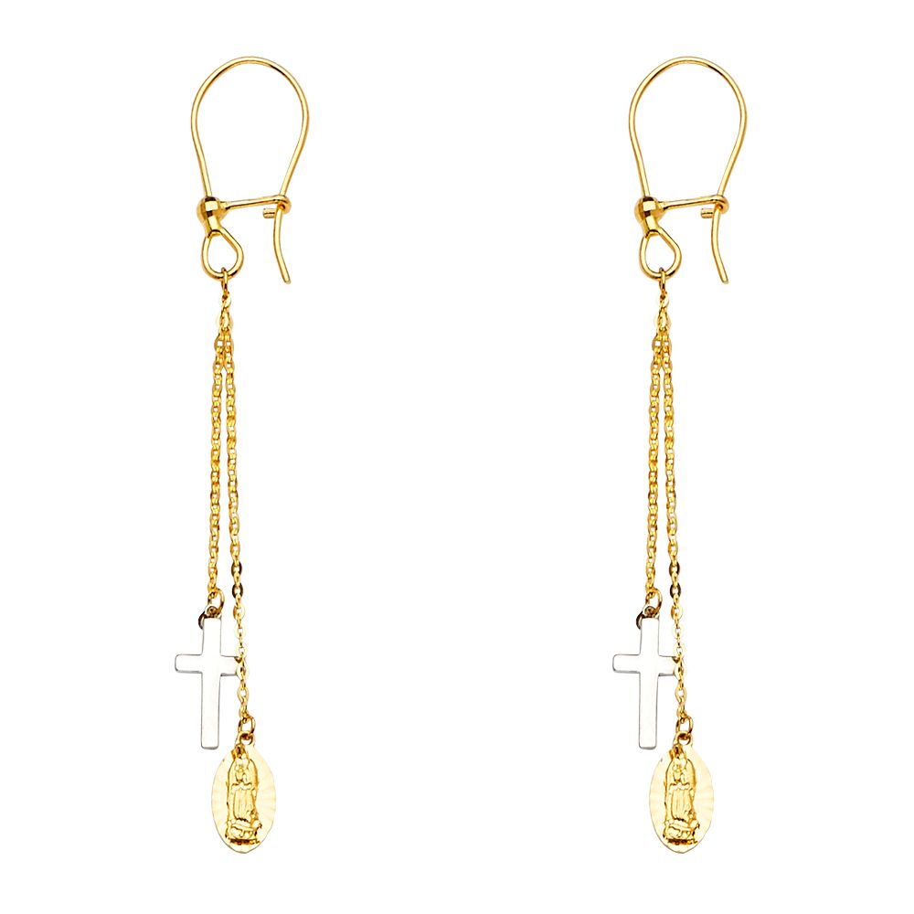 14K 3C Hanging Earrings