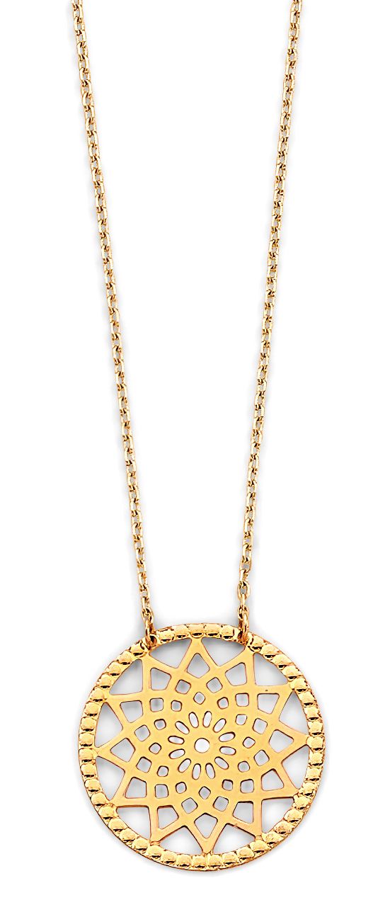 14KY Open Crown Necklace
