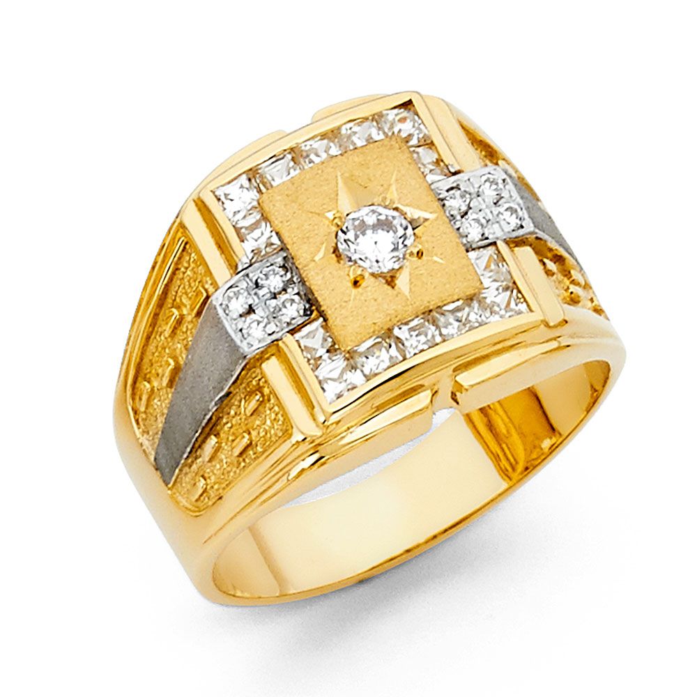 14KY CZ Men&#39;s Ring