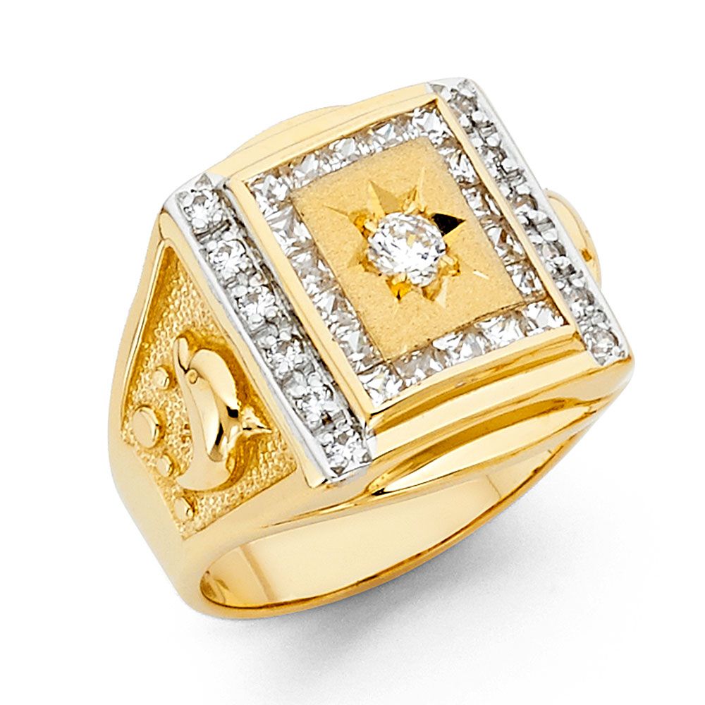 14KY CZ Men&#39;s Ring