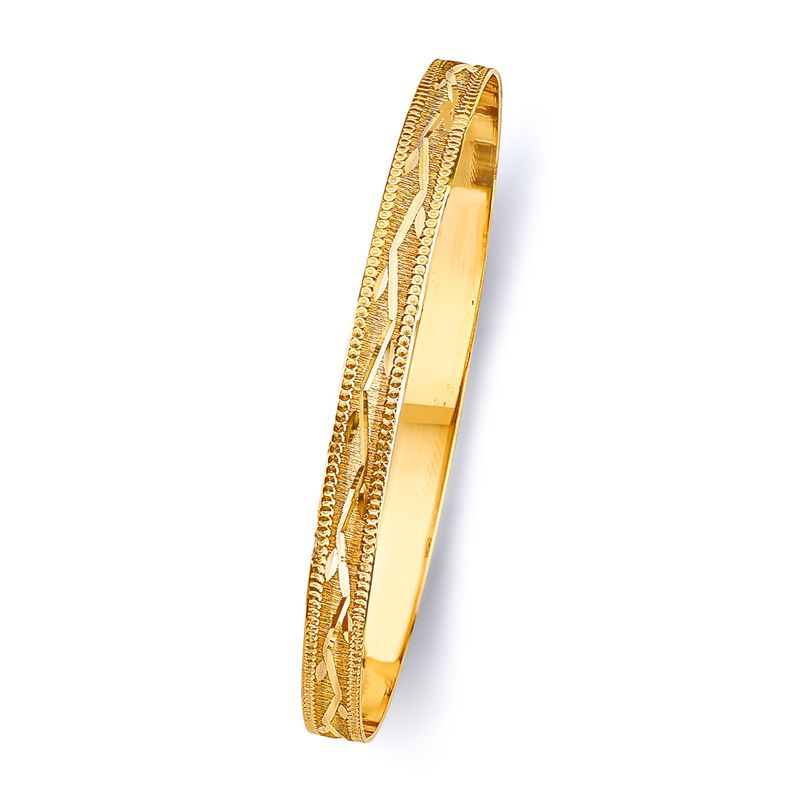 14KY 6mm Solid Bangle