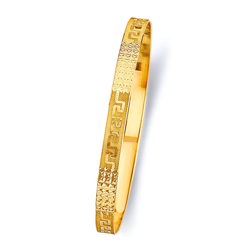 14KY 6mm Solid Bangle