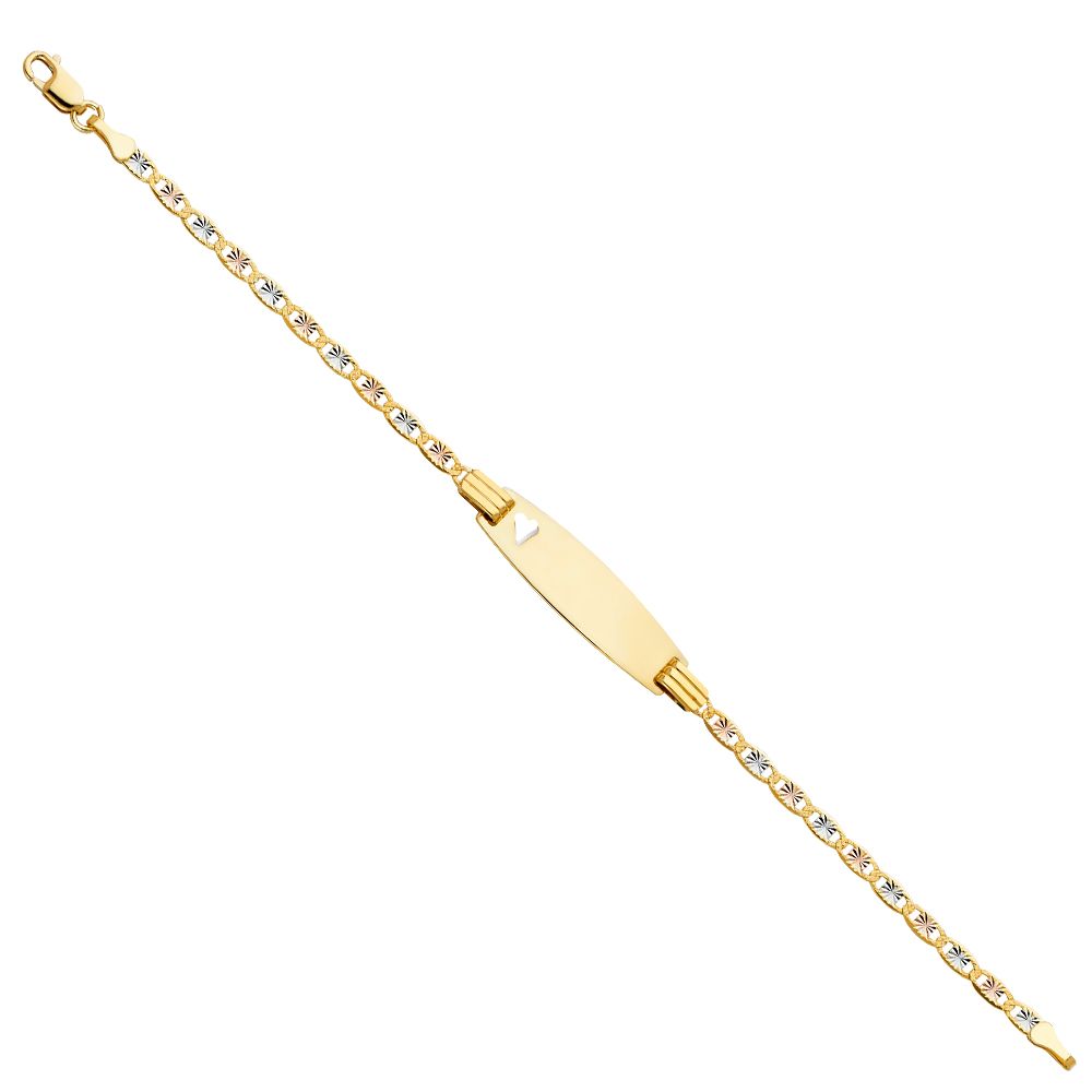 14K 3C Valentino Star DC 060 Oval Baby ID Bracelet
