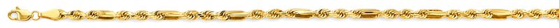 14KY 3.5mm Hollow Figaro Rope Chain