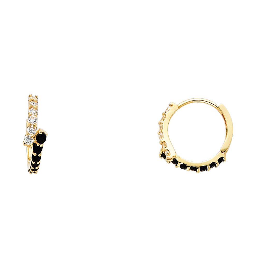 14KY CZ Huggies Earrings (ER259)