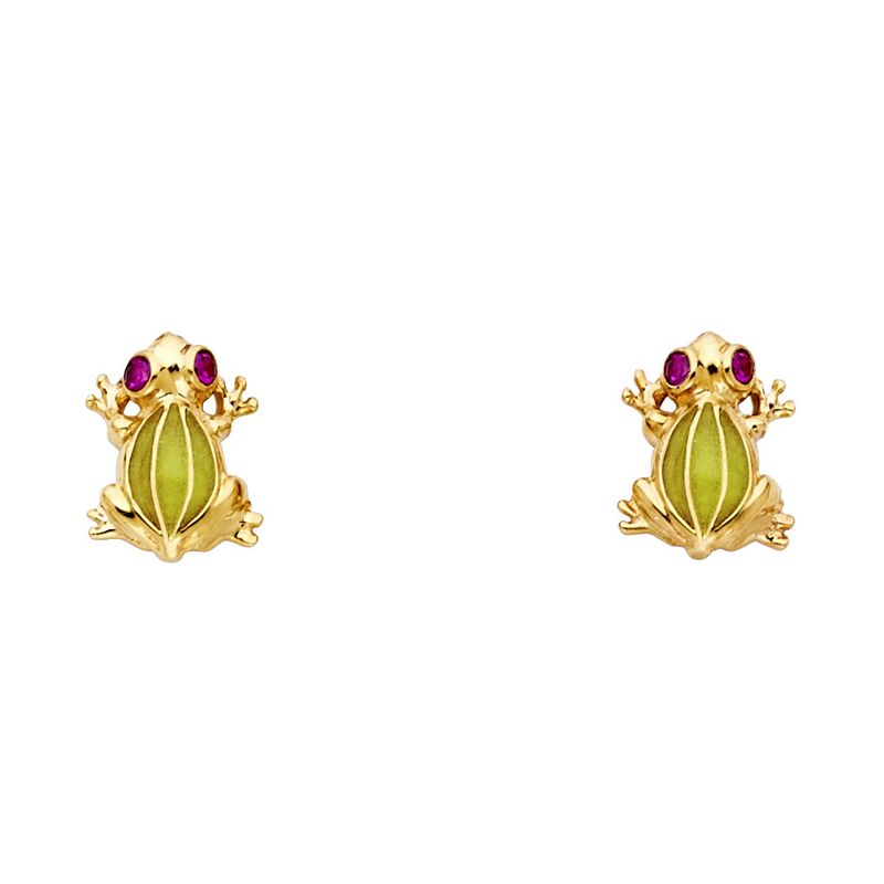 14KY Glow in dark Flog Post Earrings