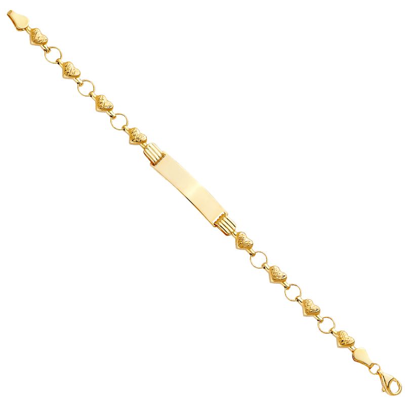 14KY Stampato Bracelet with Plain ID for Junior