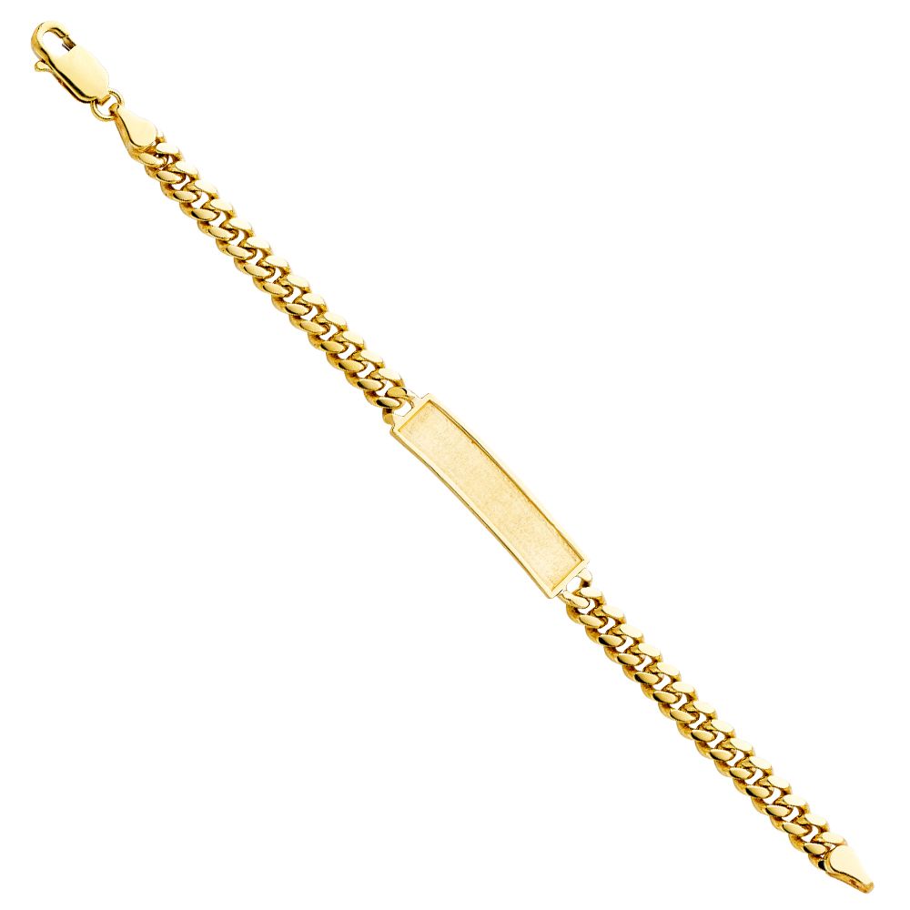 14KY Cuban Frame Junior ID Bracelet