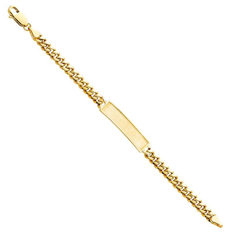 14KY Cuban Frame Junior ID Bracelet