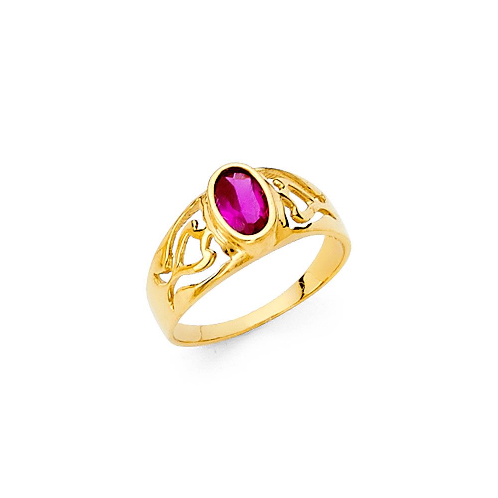 14KY CZ Babies Ring