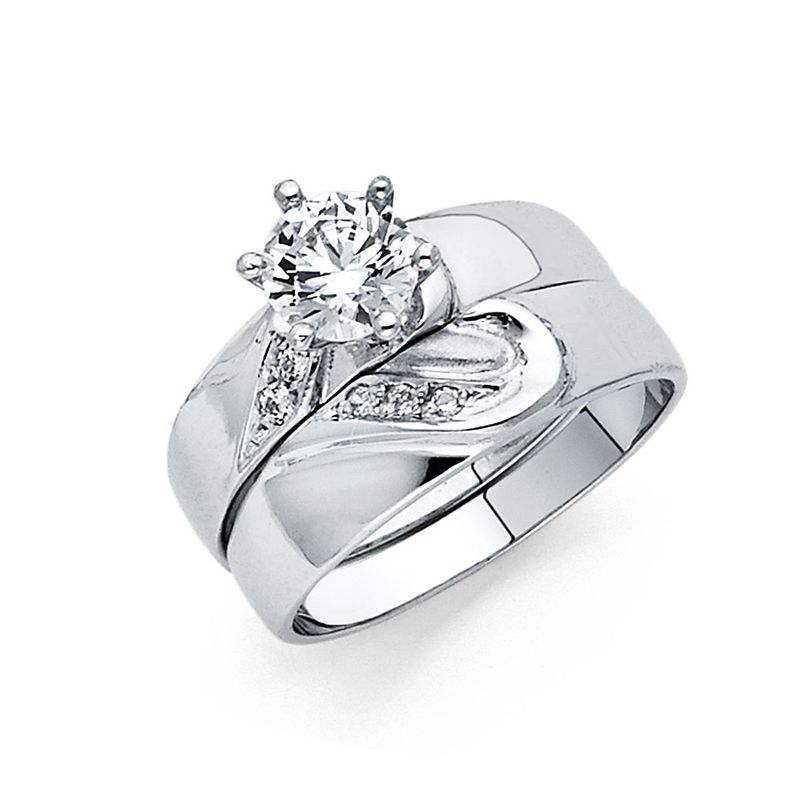 14KW CZ Engagement Ring