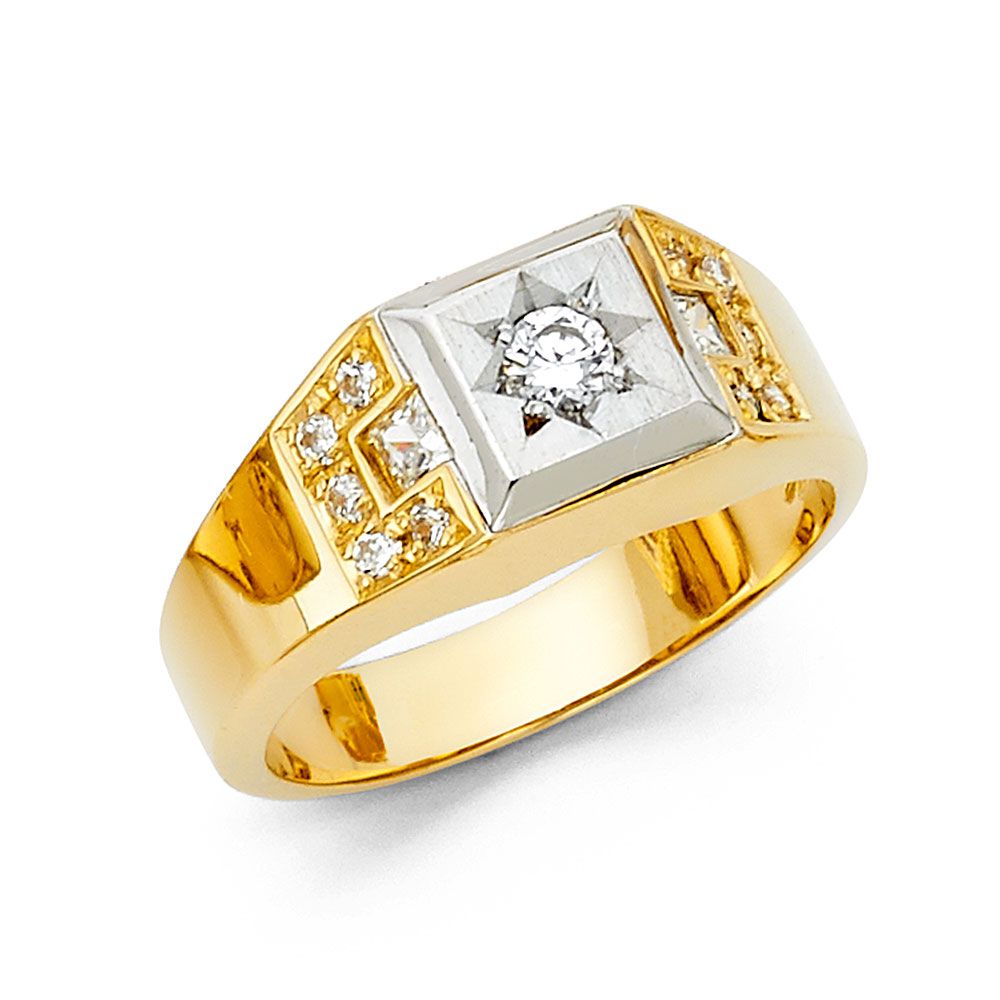 14KY CZ Men&#39;s Ring