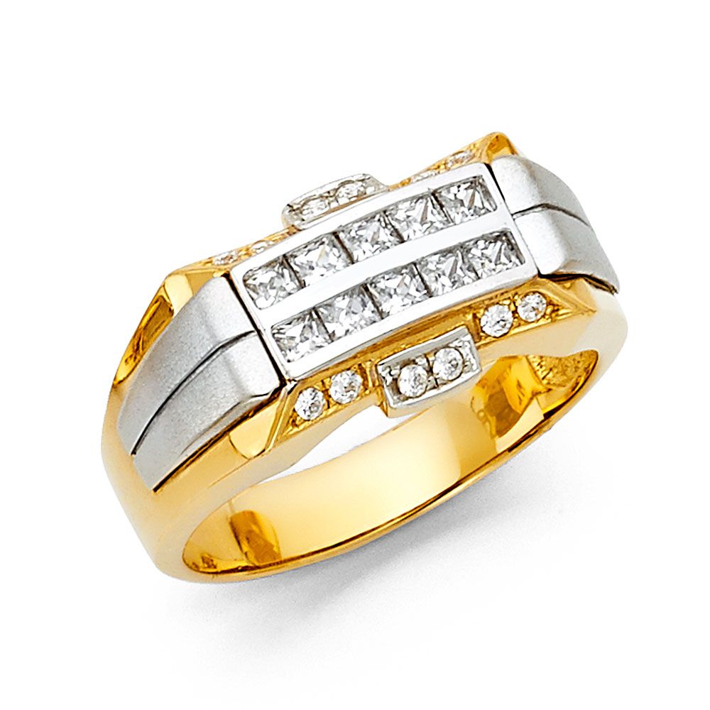 14KY CZ Men&#39;s Ring