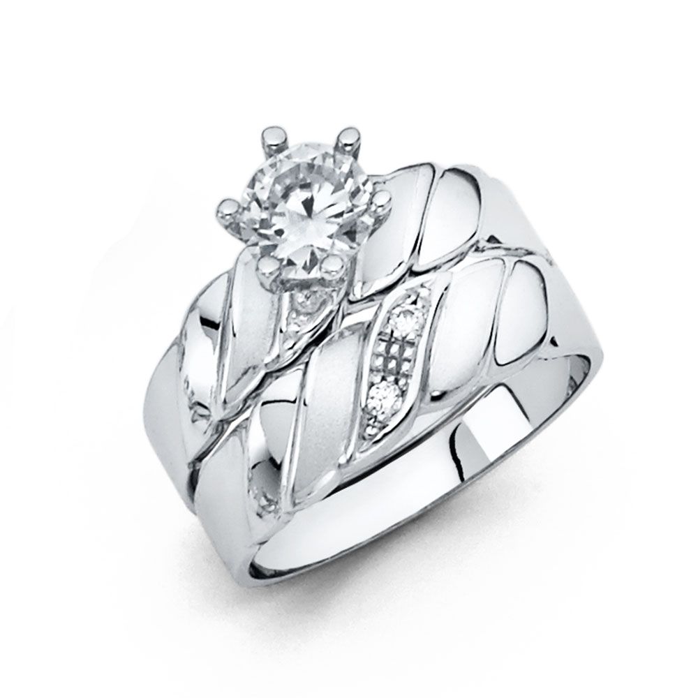 14KW CZ Engagement Ring