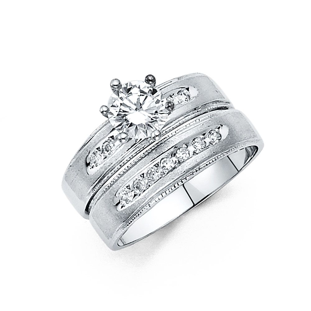 14KW CZ Engagement Ring