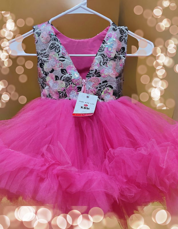 Ellaberry Kids Pink Special Occasion Dress 1-2 yrs
