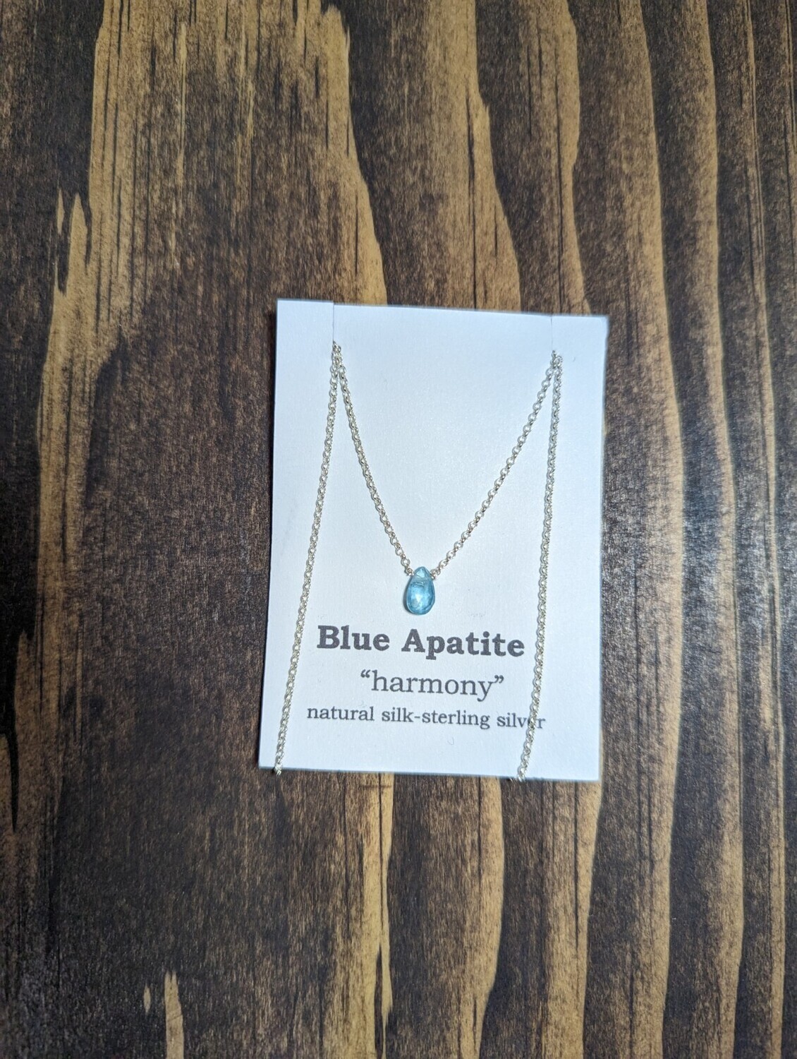 Blue Apatite "Harmony" Sterling Silver Necklace