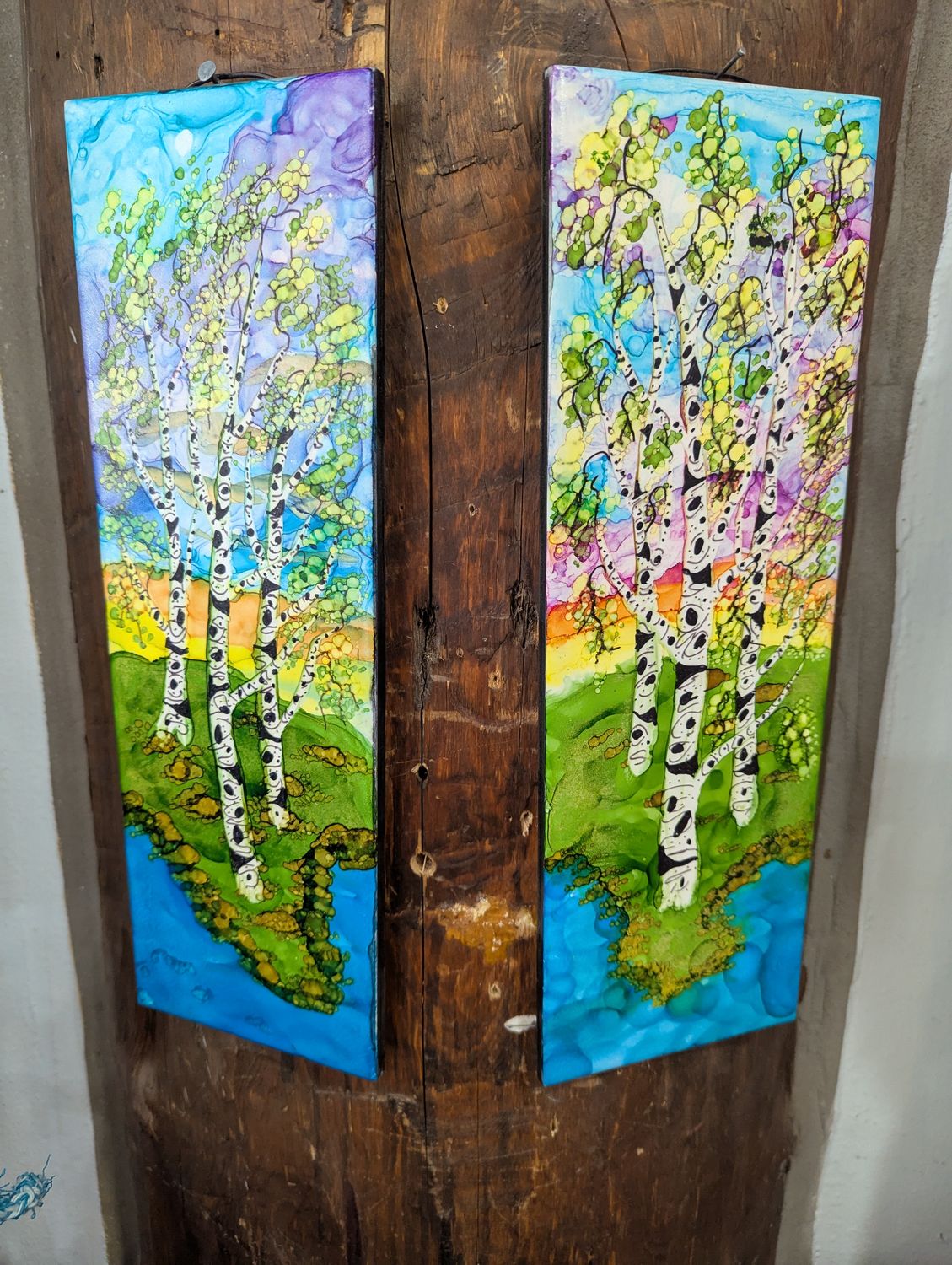 Brenda&#39;s Aspen Painted Tiles 4&quot; x 12&quot;