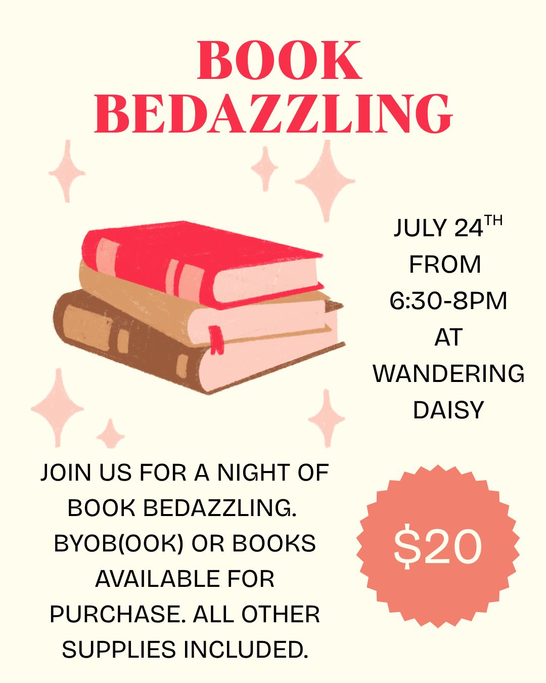 Book Bedazzling Event!