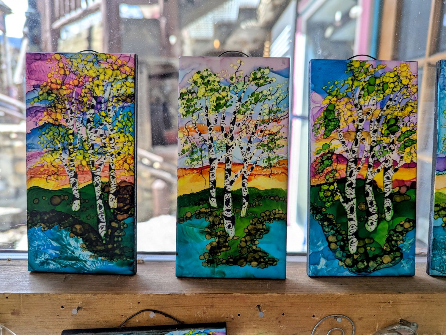 Brenda's Aspen Painted Tiles 3" x 6"