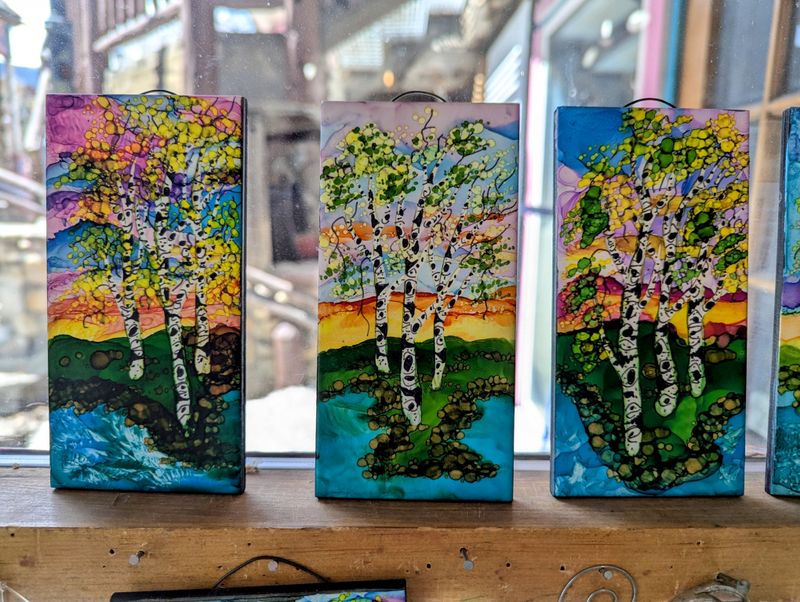 Brenda's Aspen Painted Tiles 3" x 6"