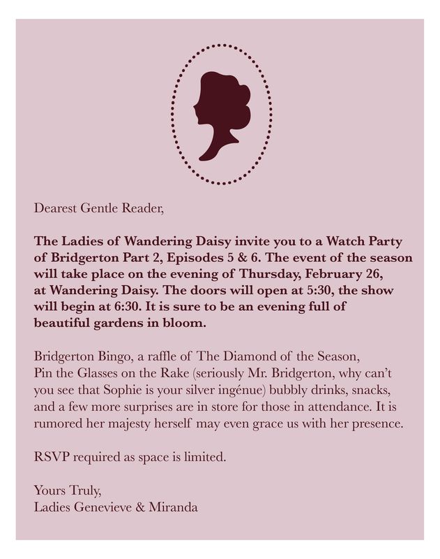 Bridgerton Watch Party Bridgerton Watch Party