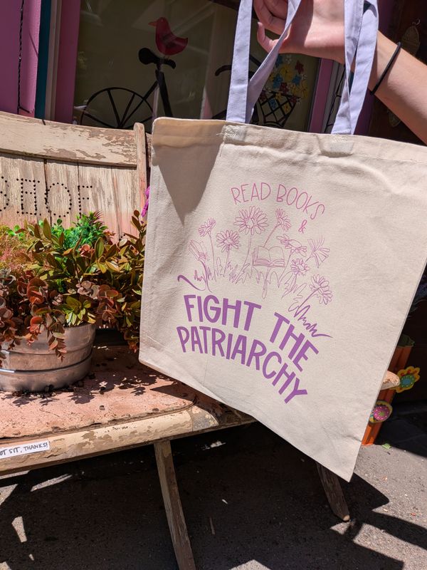 Read Books and Fight the Patriarchy Tote Bags Read Books and Fight the Patriarchy Tote Bags