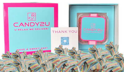 SOUR RAINBOW RIBBONS SWEET BOX