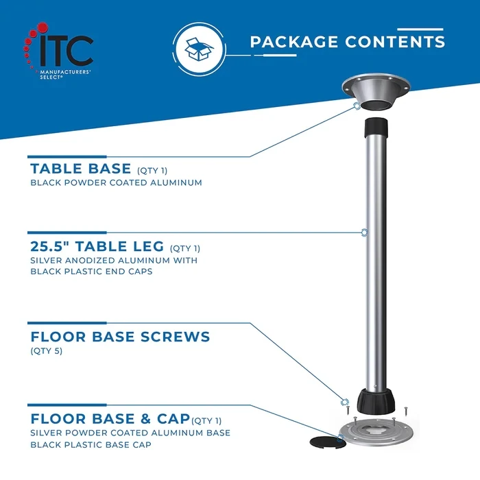 ITC - Sequoia Table Leg Set - 25.5 ITC - Sequoia Table Leg Set - 25.5"