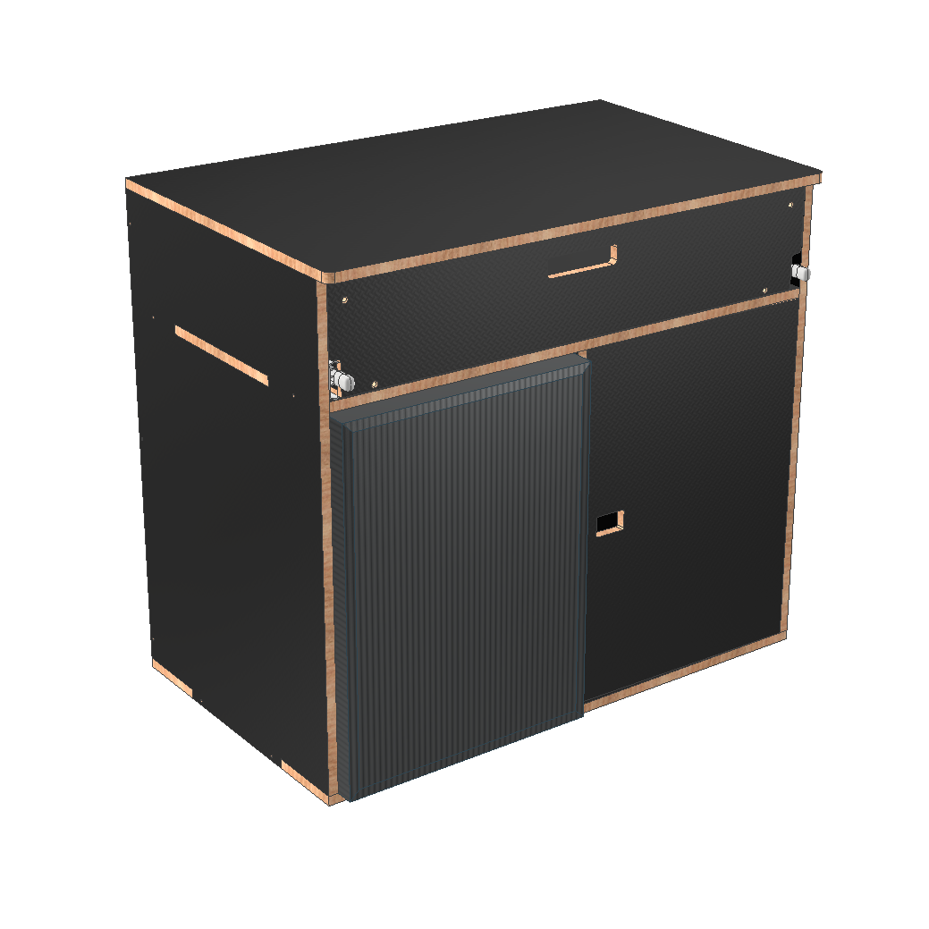 FRIGGA - Fridge cabinet, with drawer and cupboard