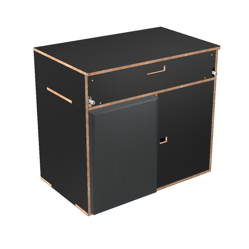 FRIGGA - Fridge cabinet, with drawer and cupboard