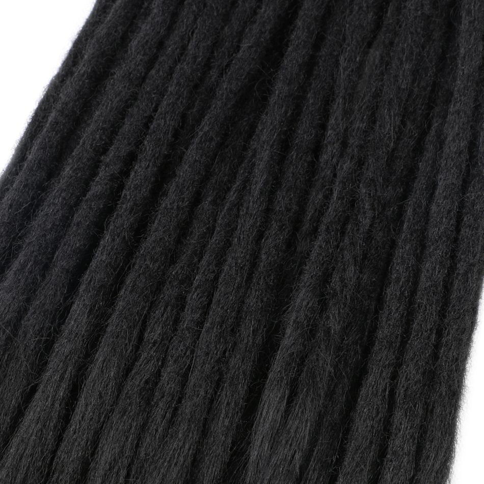 #1B | Black | Locs 30pk 20" crotchet loop hair extensions