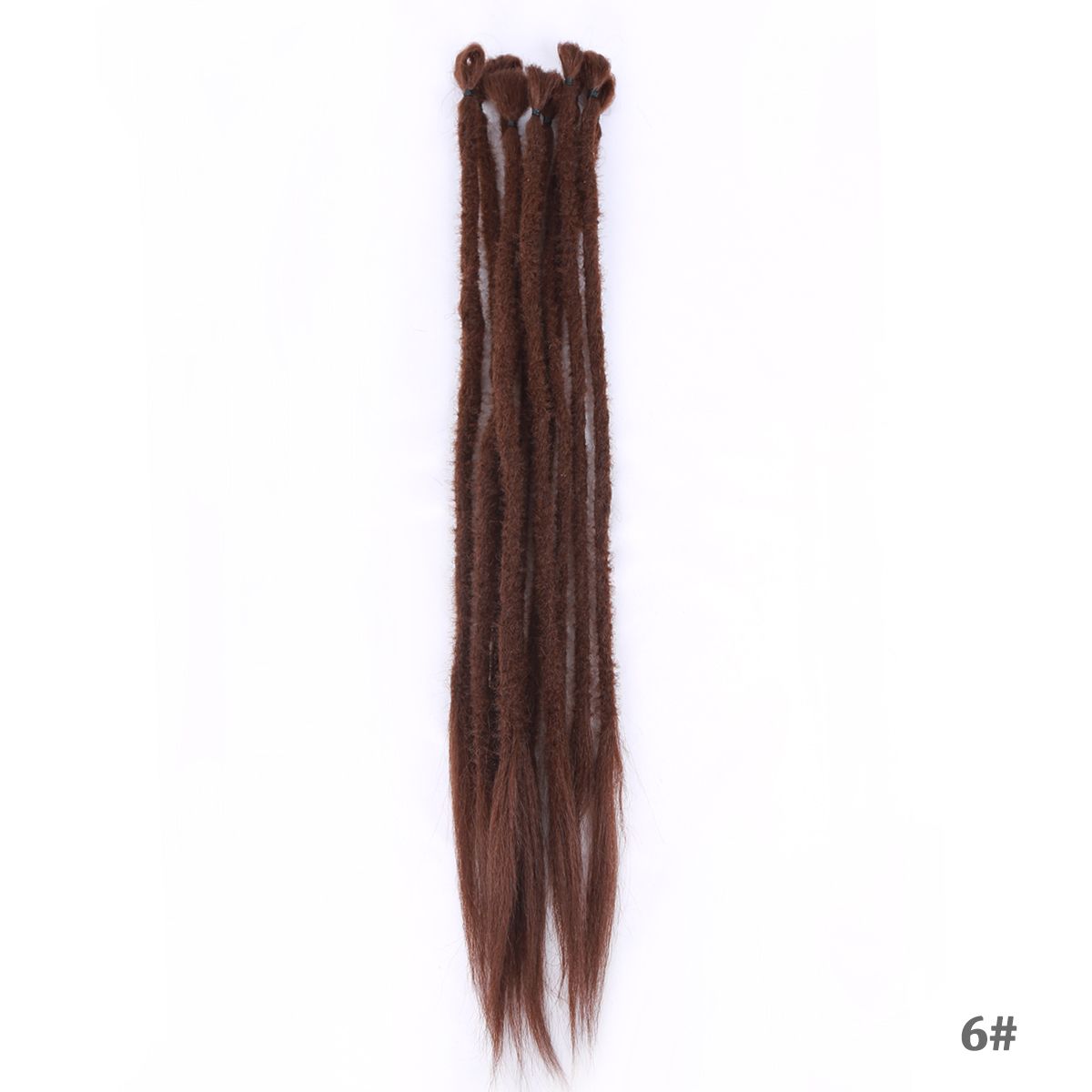 #6 | Dark Brown | 10 strands 22" synthetic dreadlock hair extensions