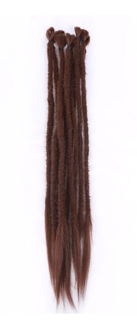#6 | Dark Brown | 10 strands 22" synthetic dreadlock hair extensions