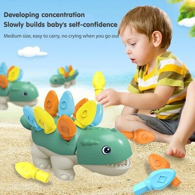 Children&#39;s Educational Early Education Toys 1-3 Years Old Children&#39;s Hand-eye Coordination And Inserting Dinosaur Toys