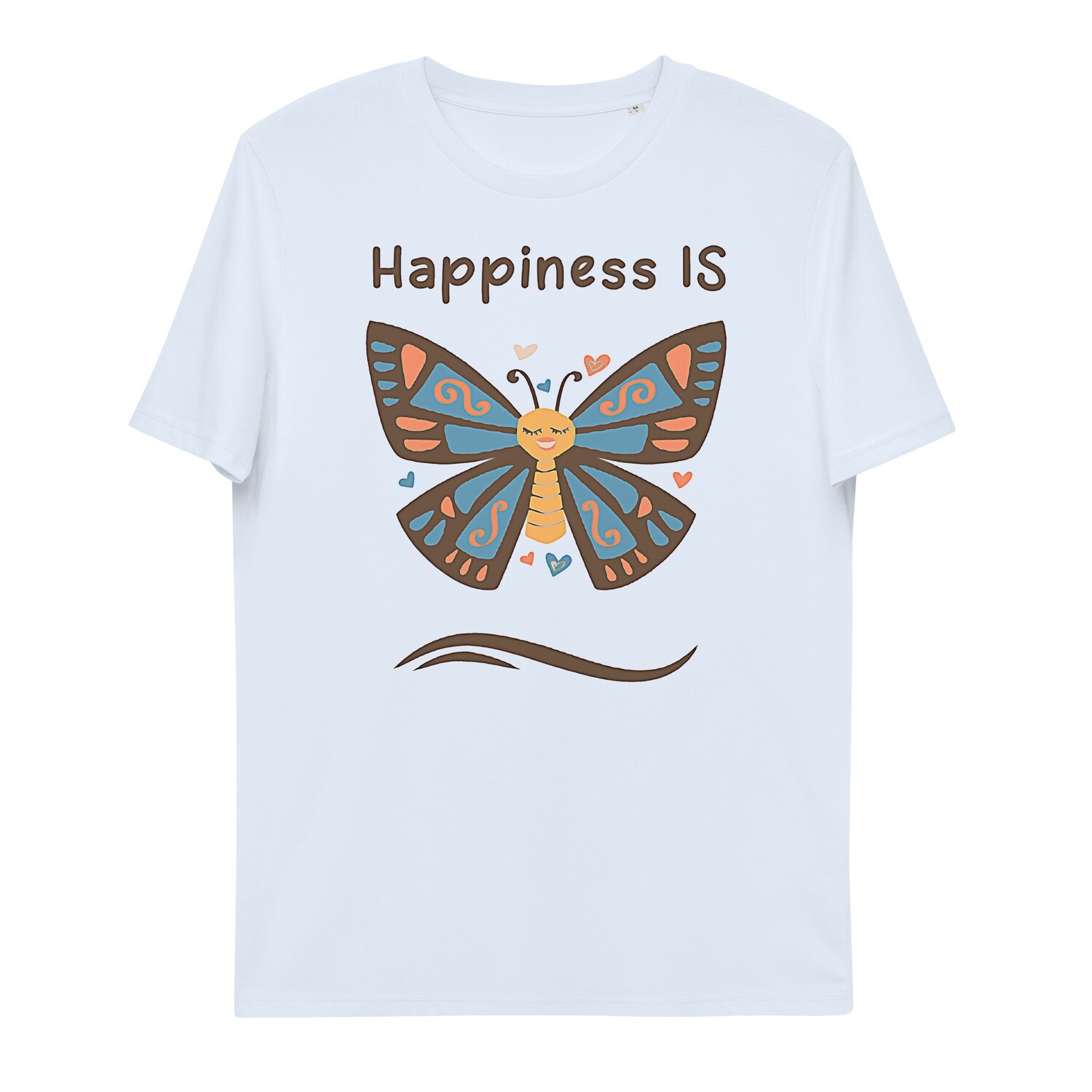 Organic Cotton Happiness IS Tshirt (serene blue)