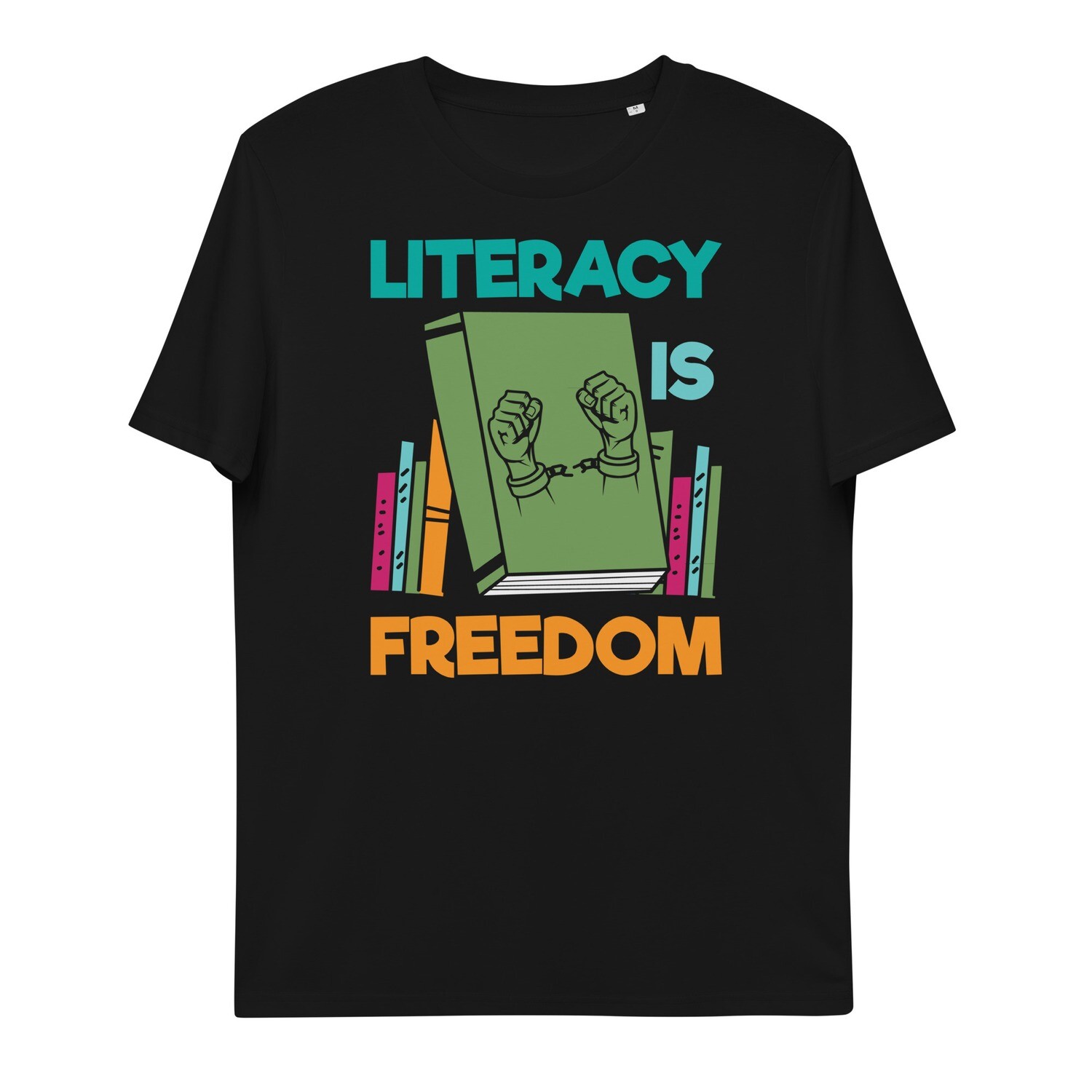 Organic Cotton Break Chains for Literacy Unisex Tshirt (2 colors)